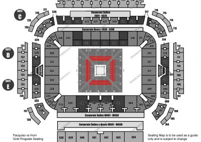 Gold Ringside Seating Map 1