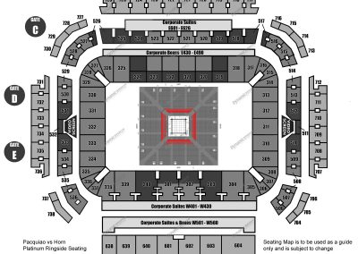 Platinum Ringside Seating Map 1